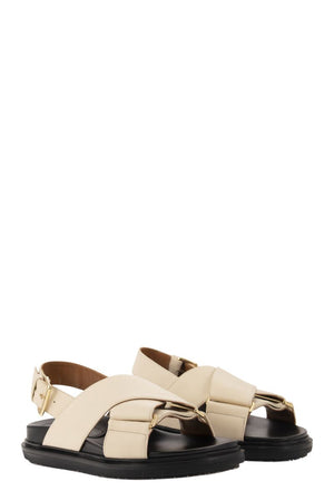 MARNI Criss-Cross Leather Sandals