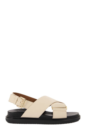 MARNI Criss-Cross Leather Sandals