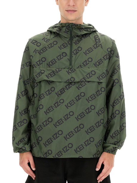 KENZO Monogram Jacket with Hooded Neck for Men