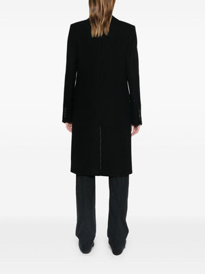 AMI PARIS Classic Black Wool Jacket with Notched Lapels