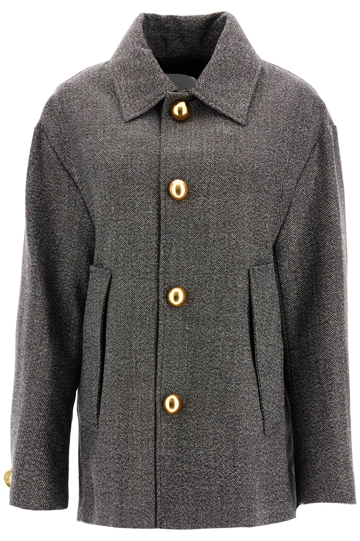 AMI PARIS Oversized Wool and Cotton Blend Jacket - Size 36