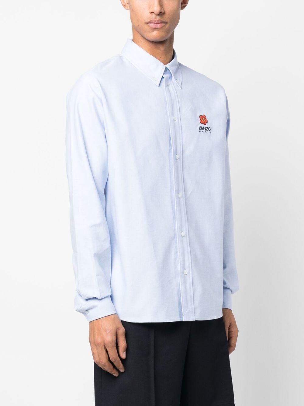 Blue Floral Crest Casual Shirt for Men