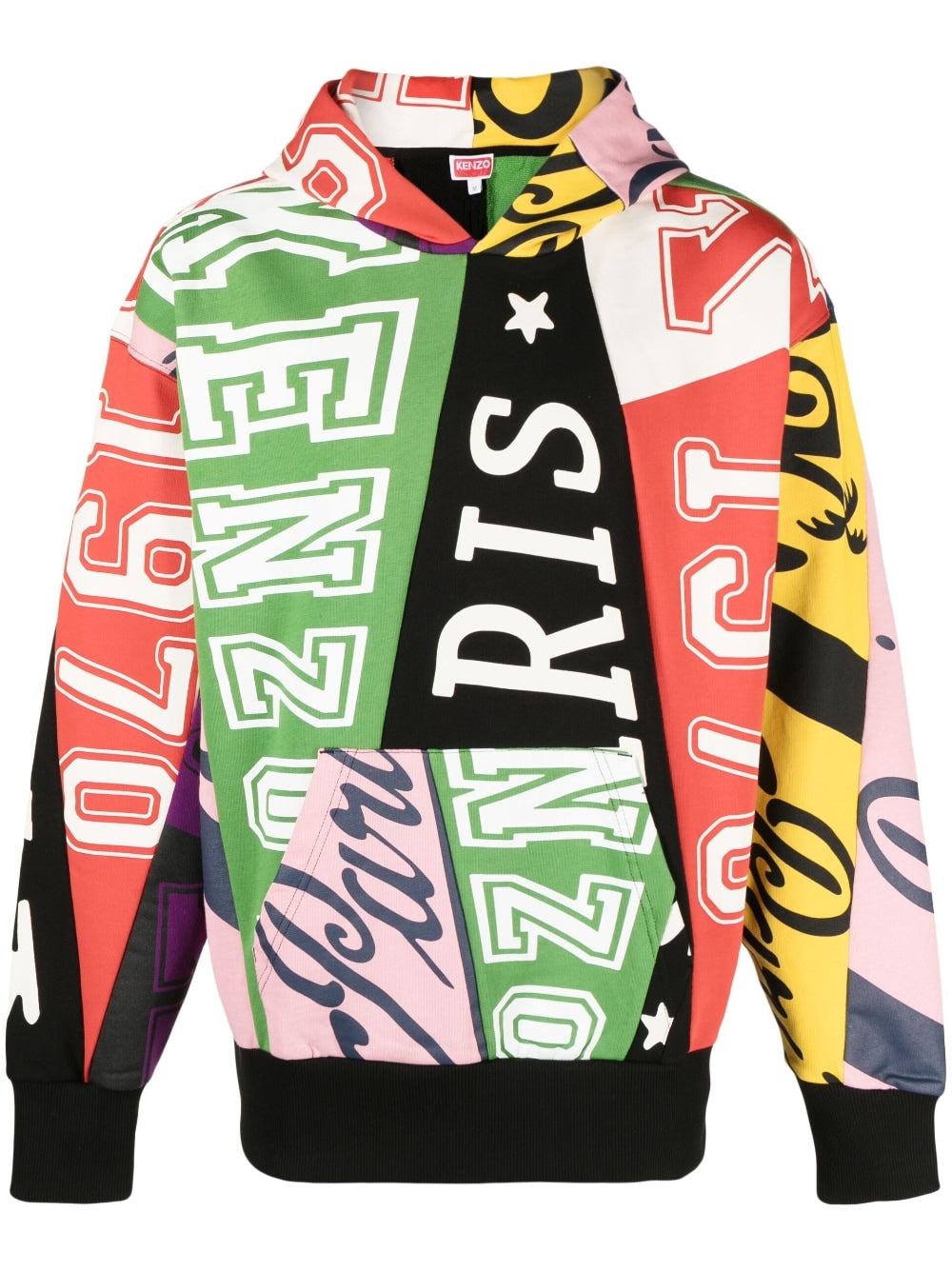 KENZO Multicolored Oversized Hoodie for Men - SS23 Collection