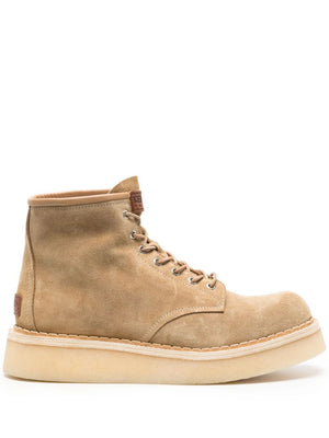 KENZO Men's Tan Leather Boots for SS24