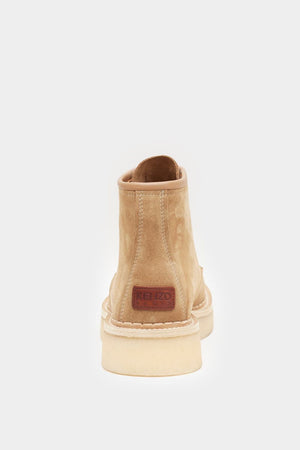 KENZO Men's Tan Leather Boots for SS24