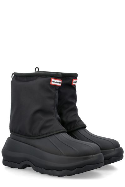 KENZO Men's Black Leather Rain Boots for FW23