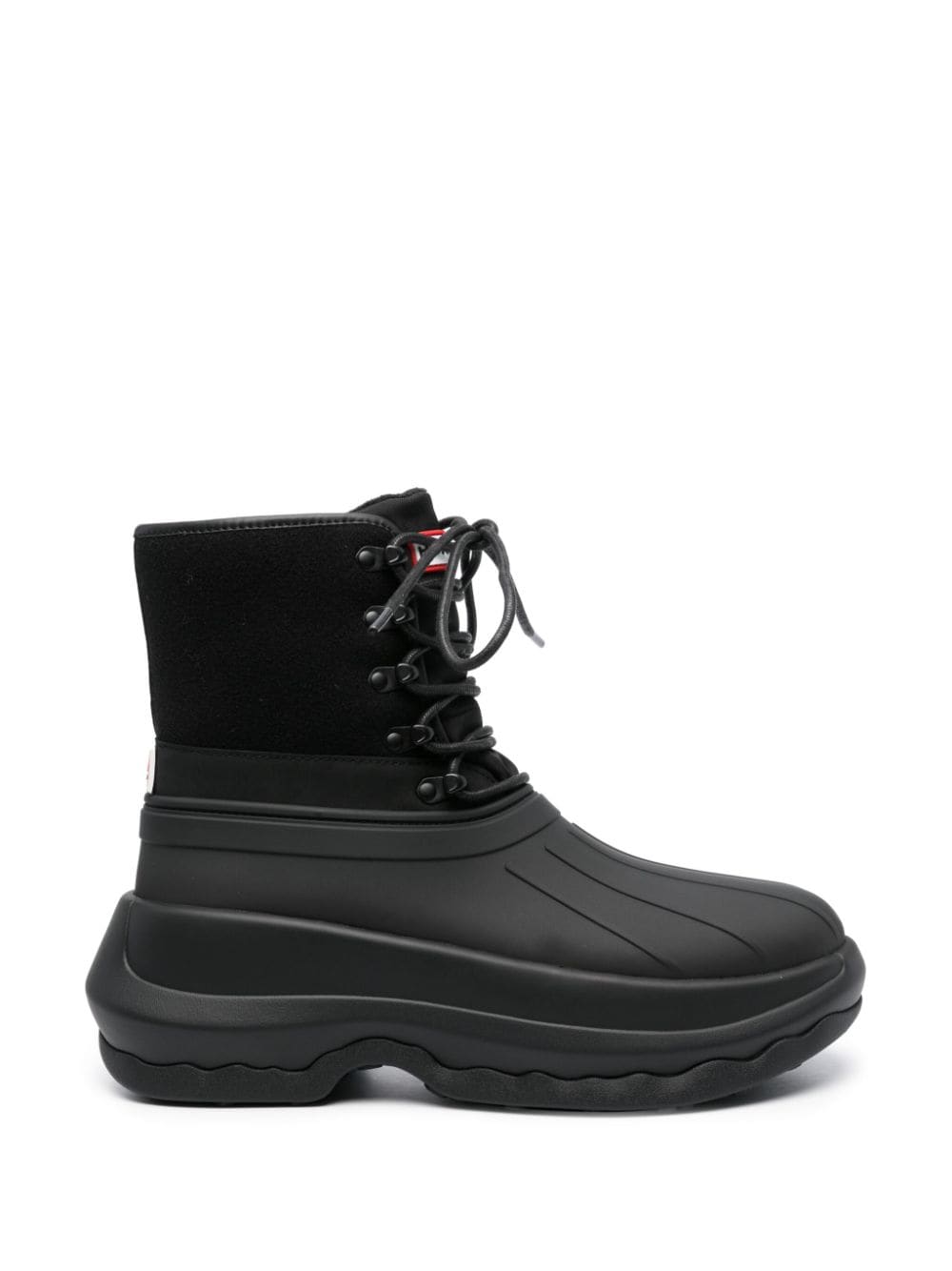 KENZO Men's Black Leather Rain Boots for FW23