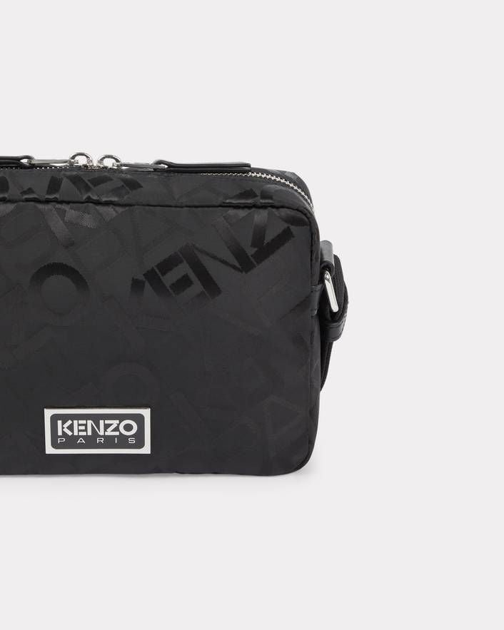 KENZO Men's Black Crossbody Handbag for SS24