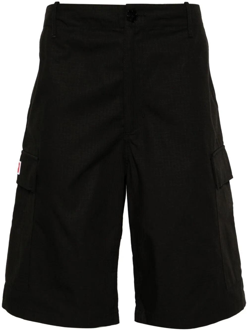 KENZO Black Cotton Bermuda Shorts for Men - SS24 Collection