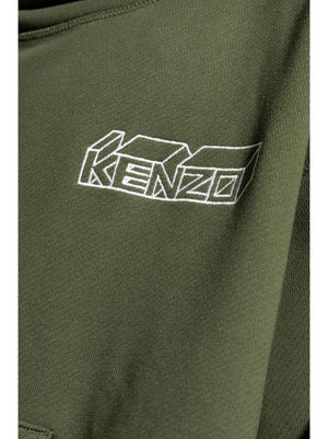 KENZO Logo-Embroidered Hoodie for Men