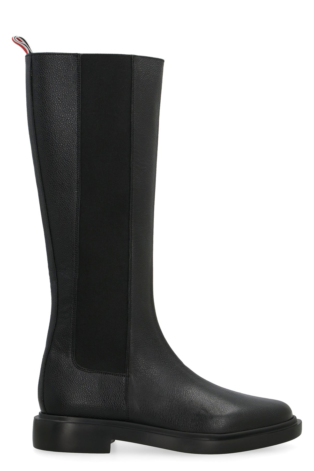 THOM BROWNE Black Leather Boots for Women - FW23 Collection