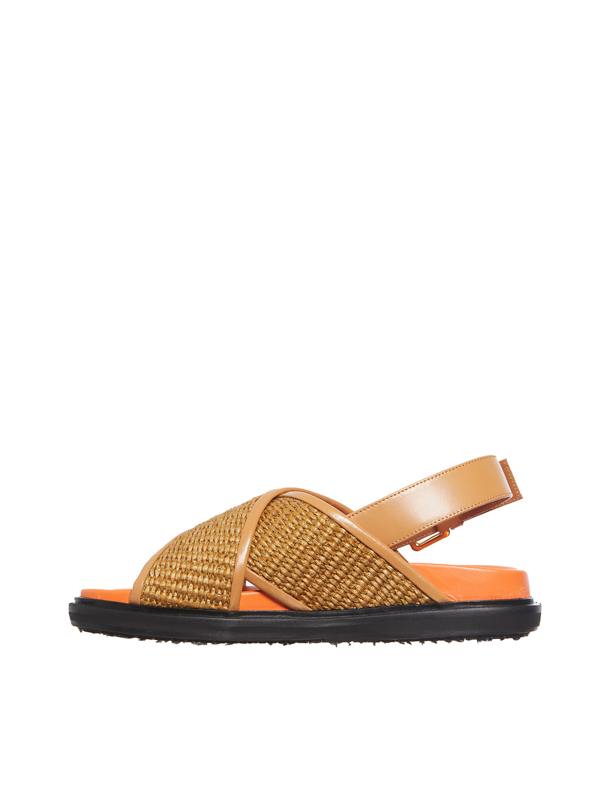 Rafia and Leather Sandals for Women