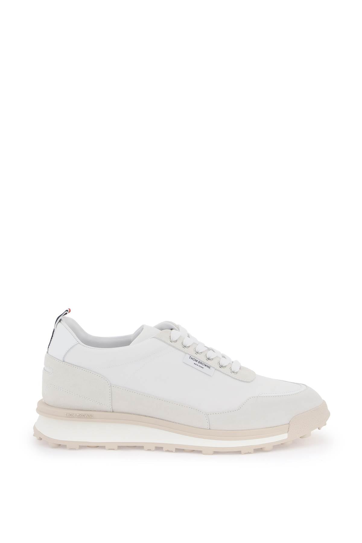 THOM BROWNE White Tricolor Alumni Sneakers for Women