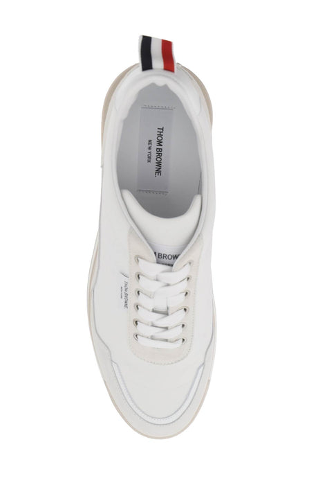 THOM BROWNE White Tricolor Alumni Sneakers for Women