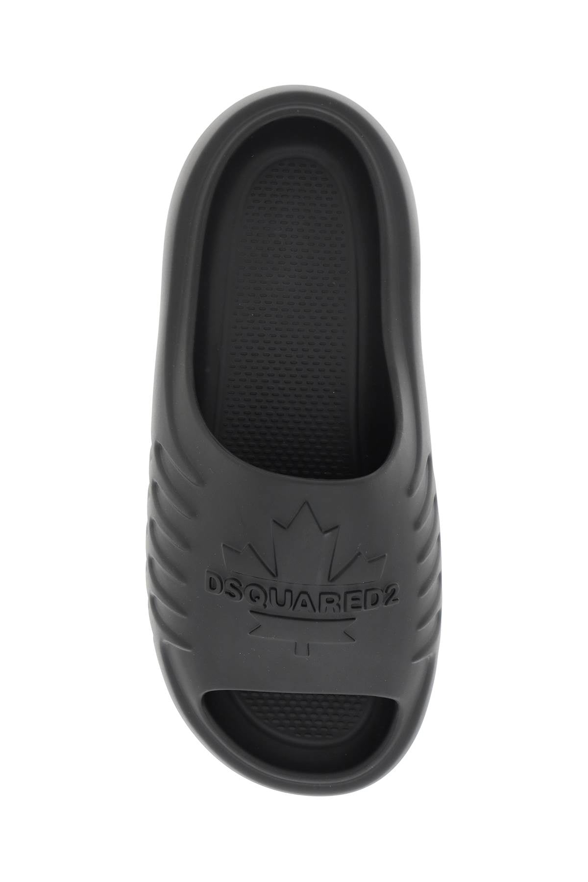 DSQUARED2 Oversized Rubber Slide Sandals with Canadian Maple Leaf Print for Men
