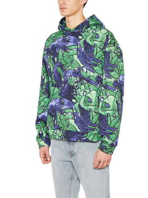 MARNI Multicolor Cotton Sweatshirt with Hood for Men