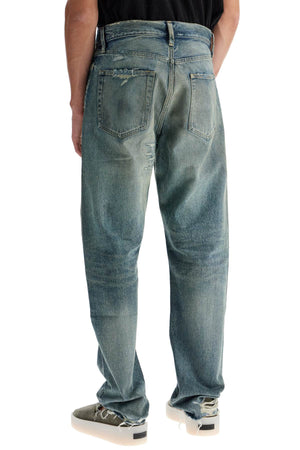 FEAR OF GOD DISTRESSED STRAIGHT CUT Jeans WITH A