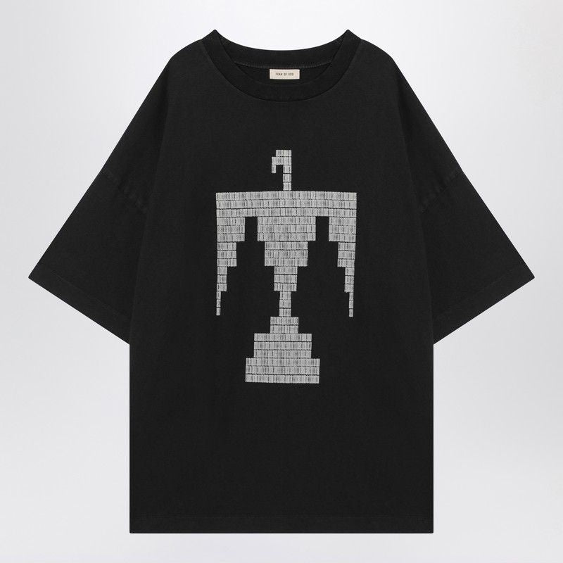 FEAR OF GOD Thunderbird Oversized Black Cotton T-Shirt