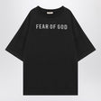 FEAR OF GOD Oversized Black Logo T-Shirt for Men - FW24