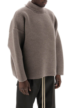 FEAR OF GOD Ultra-Heavy Wool Pullover with High Collar for Men in Gray