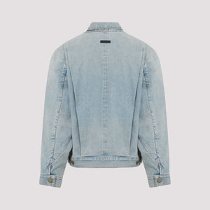 FEAR OF GOD Men's Vintage Wash Denim Jacket - Boxy Fit, Size-L