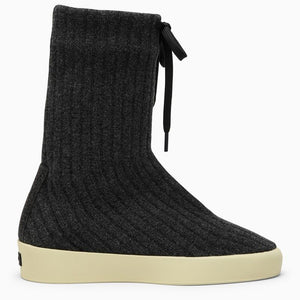 FEAR OF GOD Dark Grey Ribbed Wool Boot for Men