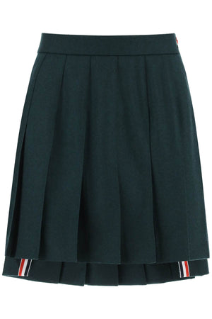 THOM BROWNE Green Mini Pleated Skirt for Women - FW23 Collection