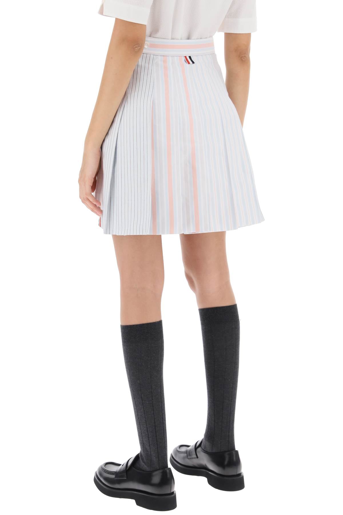 THOM BROWNE Fun and Flirty Striped Mini Skirt for Women