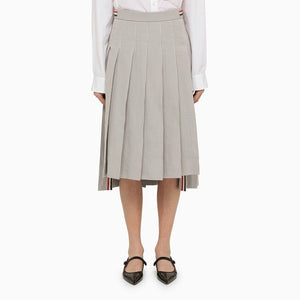 THOM BROWNE Striped Cotton Midi Skirt for Women - SS24 Collection