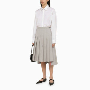 THOM BROWNE Striped Cotton Midi Skirt for Women - SS24 Collection