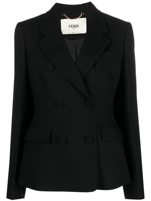 FENDI Trendy Black Outer Jacket for Women - 23FW Collection