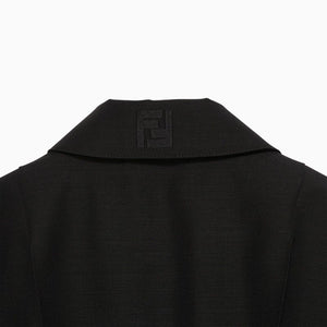 FENDI Black Boxy Wool Jacket for Women