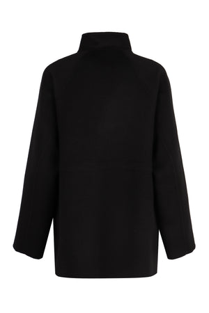 FENDI Wool Zipped Jacket with Stand-Up Collar for Women