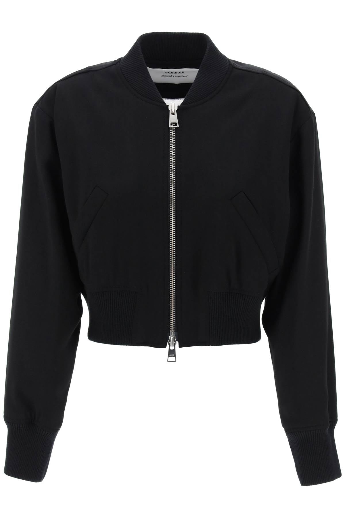 AMI PARIS Cropped Twill Bomber Jacket for Women - SS24 Collection