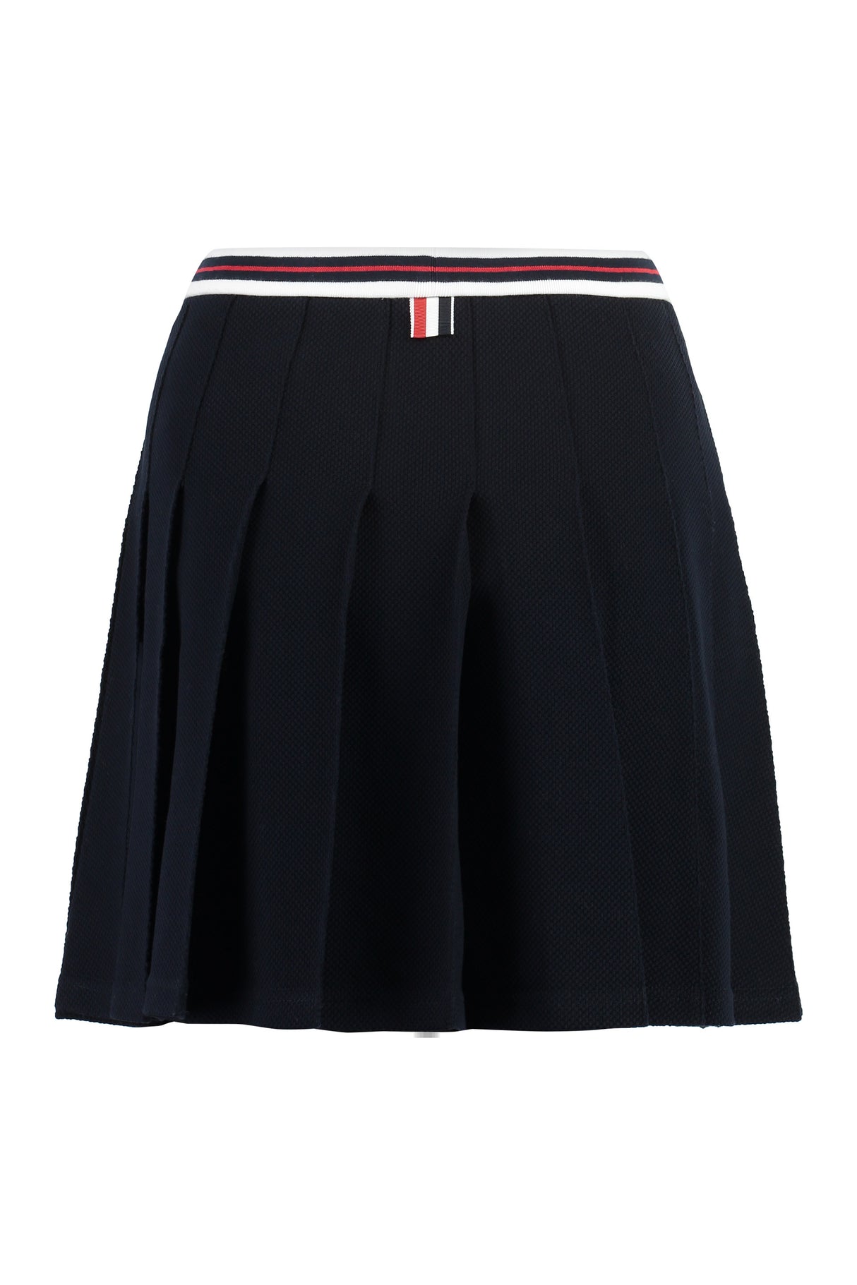 Blue Tricolor Pleated Skirt for Women