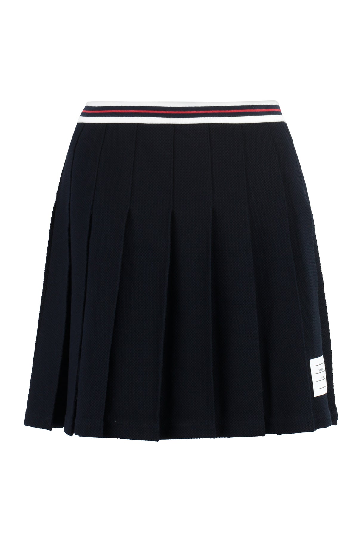 Blue Tricolor Pleated Skirt for Women