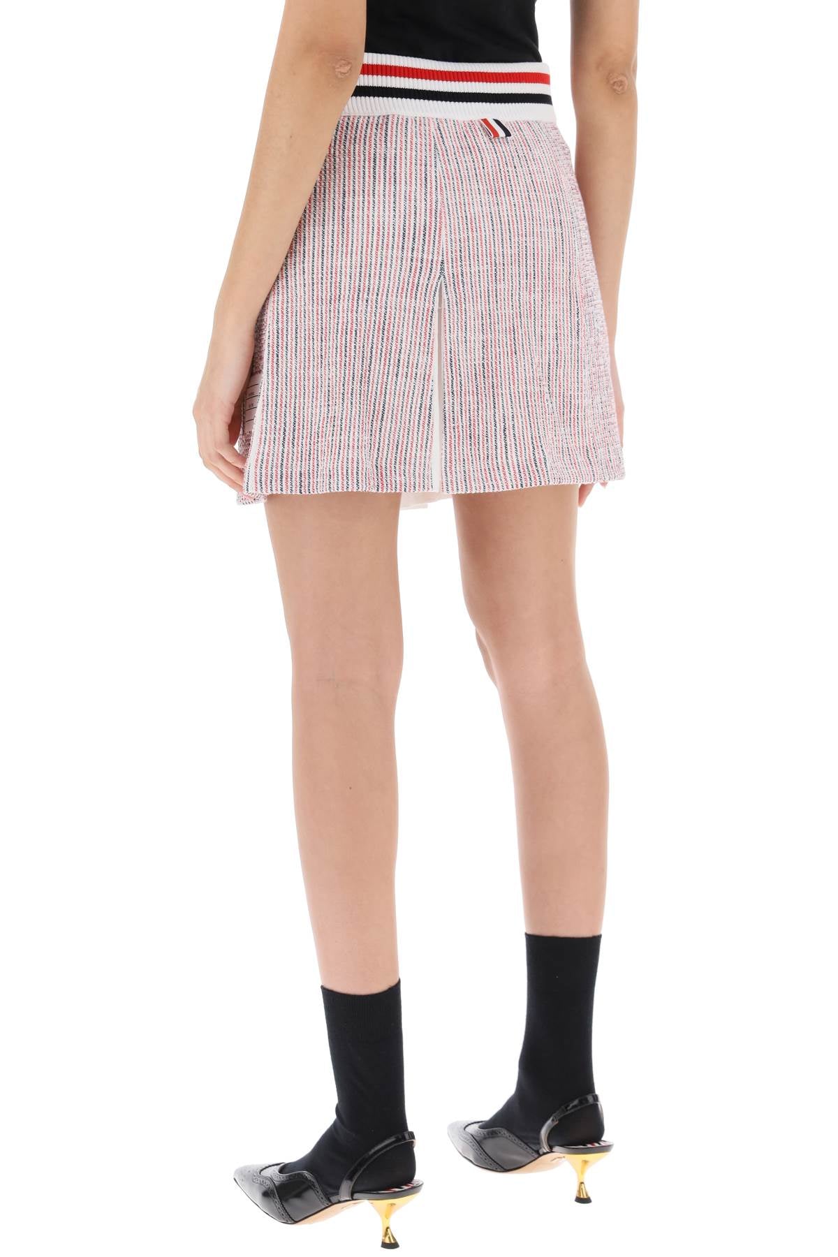 THOM BROWNE Chic Mini Box Pleated Skirt for Women