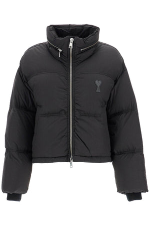 AMI PARIS Boxy Cut Down Jacket with Logo Patch - XS