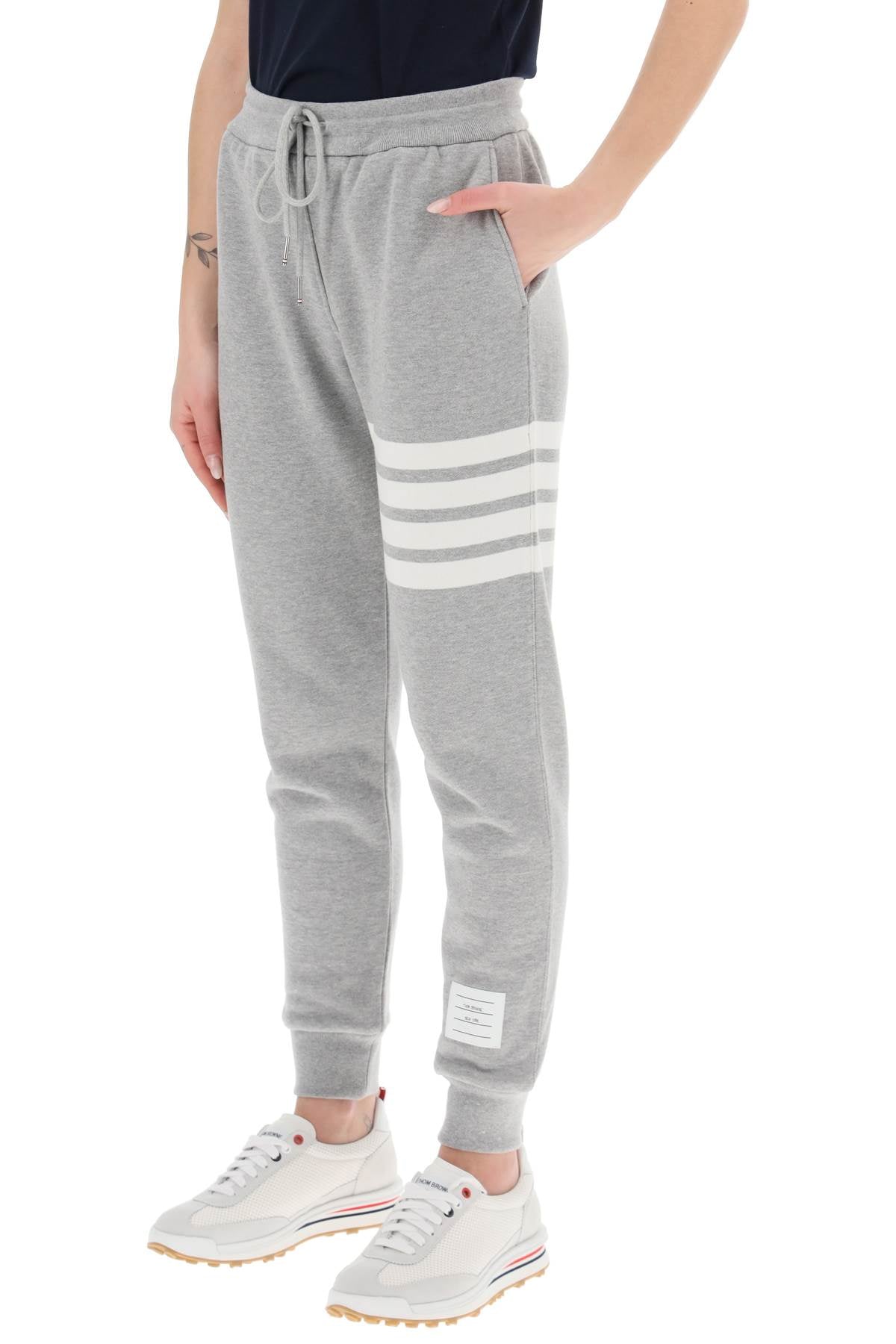 Women's Grey 4-Bar Sweatpants for FW23