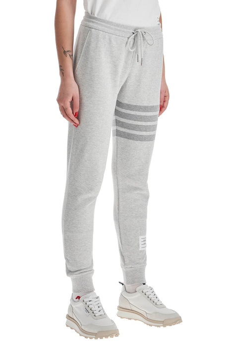 THOM BROWNE Women's Grey Tonal 4 Bar Sweatpants for FW23