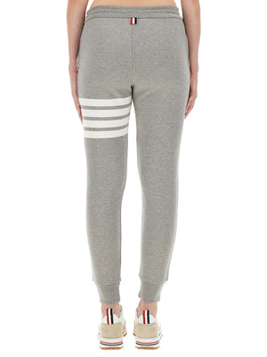 THOM BROWNE Cotton Fleece Pants with Elastic Waistband