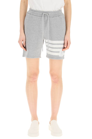 THOM BROWNE Tricolor Loopback Cotton Shorts