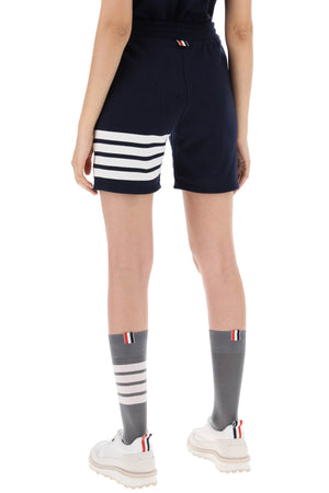 THOM BROWNE Tricolor Loopback Cotton Shorts