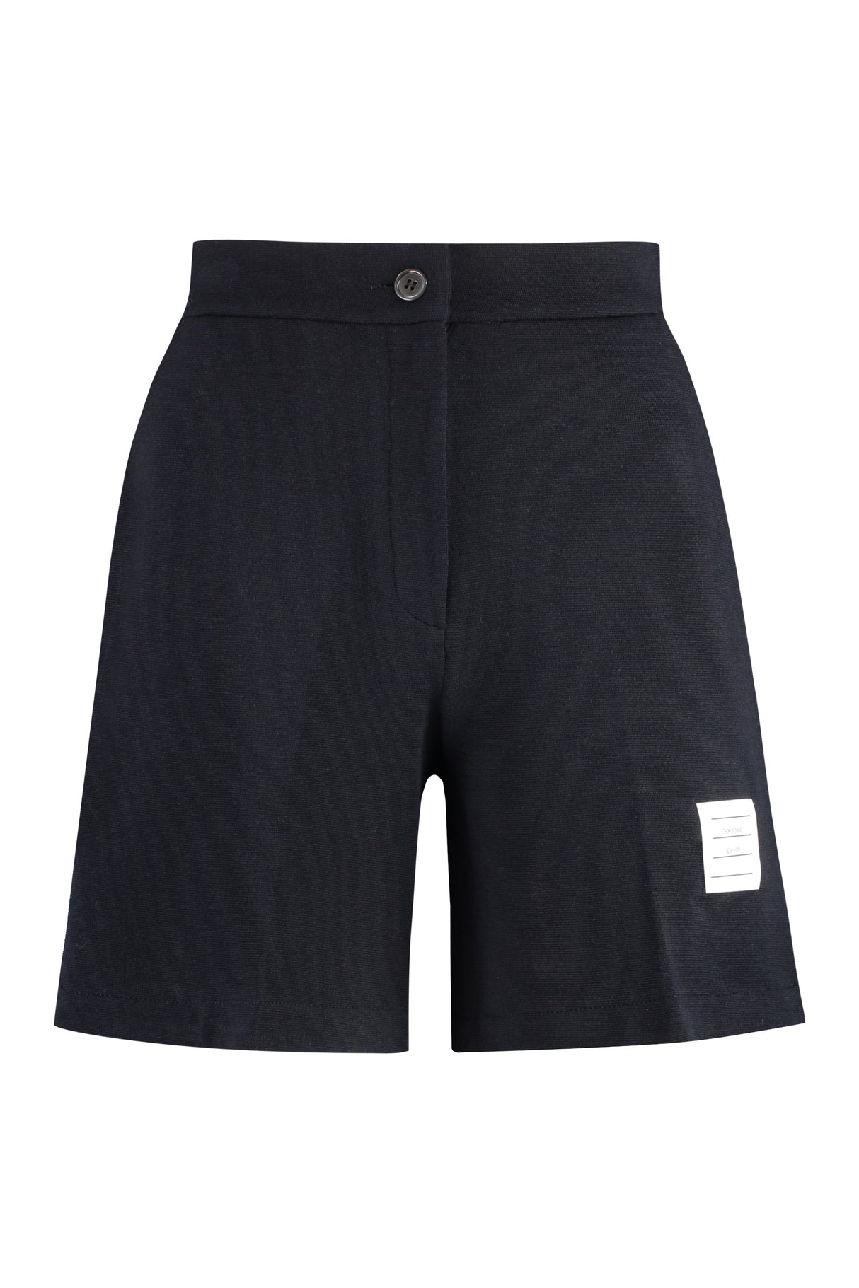 Quần shorts cao bầu dục dành cho phụ nữ màu xanh (SS24)