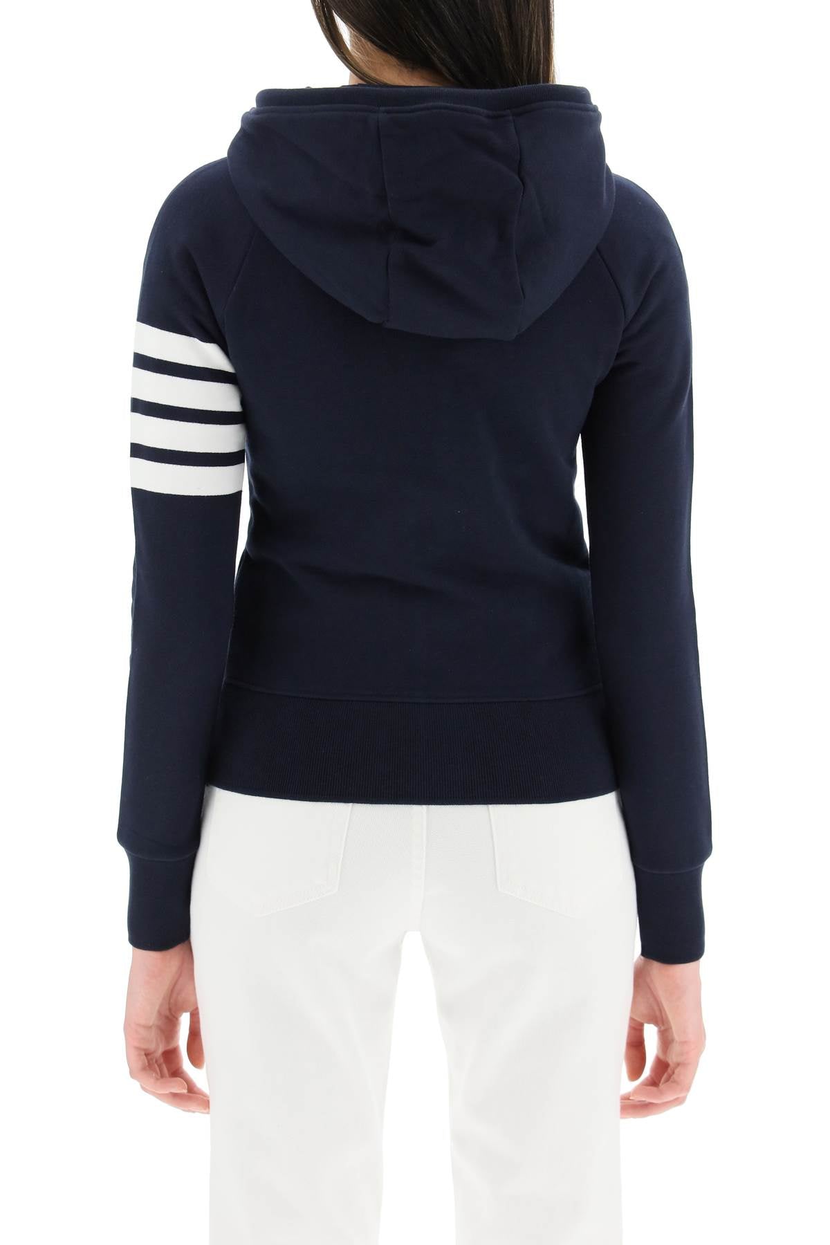 THOM BROWNE 4-Bar Slim Fit Hoodie (Size IT 38)