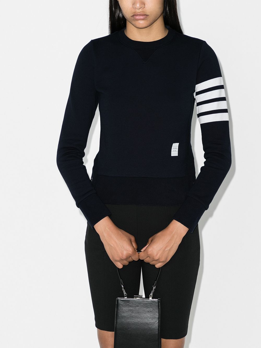 Women's Four-Bar Stripe Cotton Sweatshirt from FW23 Collection