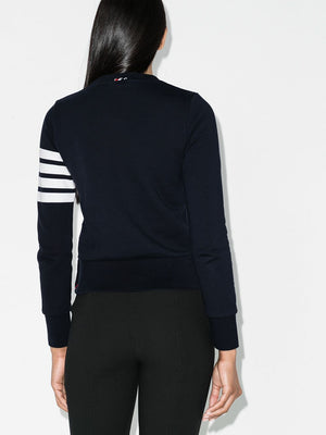 Women's Four-Bar Stripe Cotton Sweatshirt from FW23 Collection