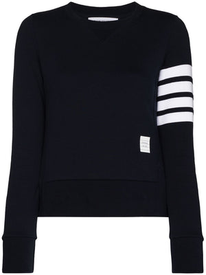 Women's Four-Bar Stripe Cotton Sweatshirt from FW23 Collection