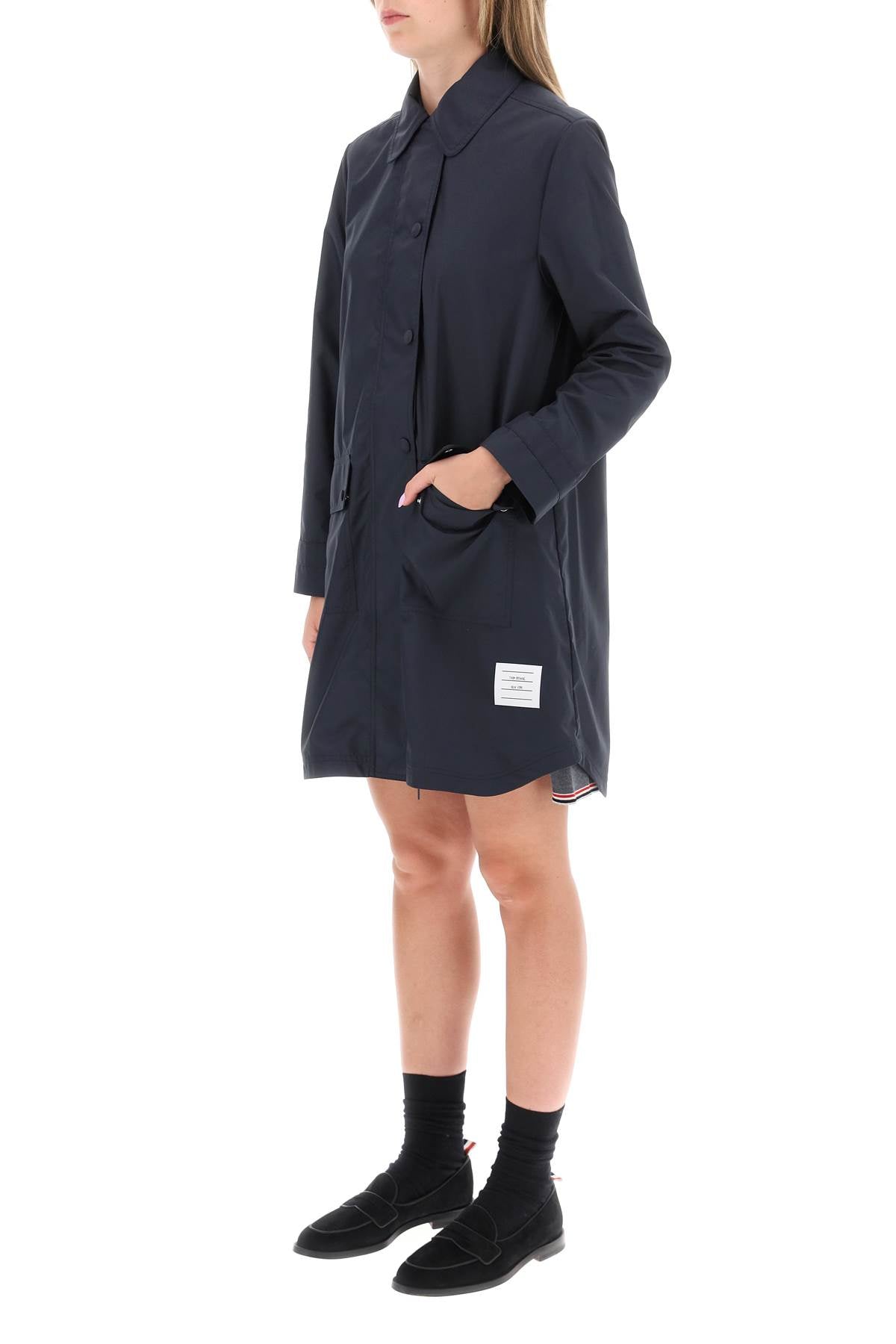 Blue Ripstop Parka Jacket for Women