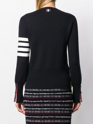 THOM BROWNE RWB 4-Bar Cotton Sweater for Women - SS24 Collection